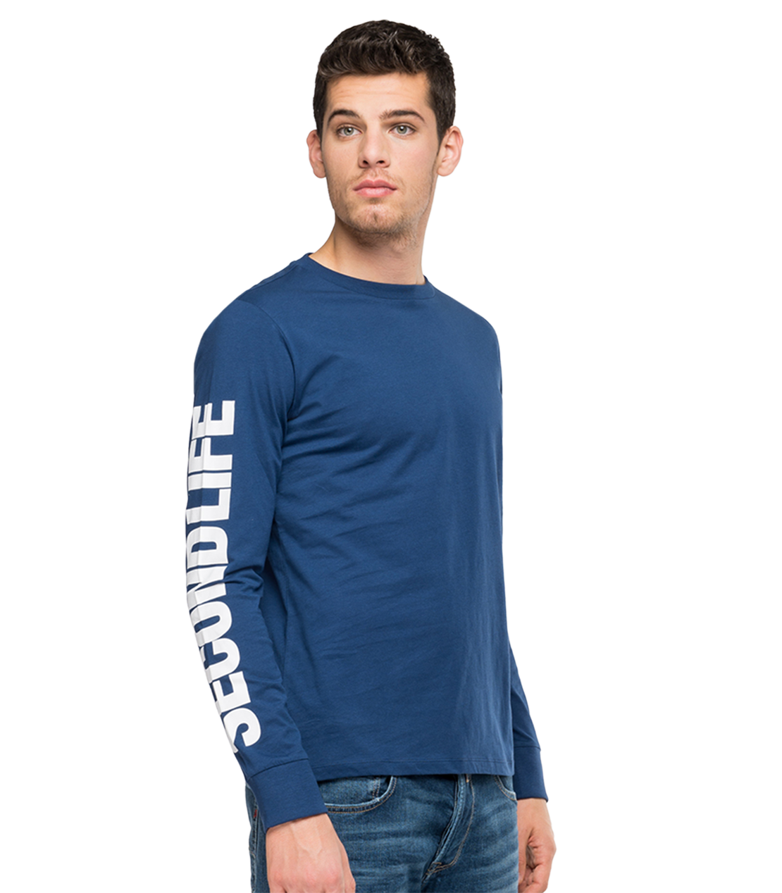 ベーシックジャージーロングTシャツ 詳細画像 ブルー 3